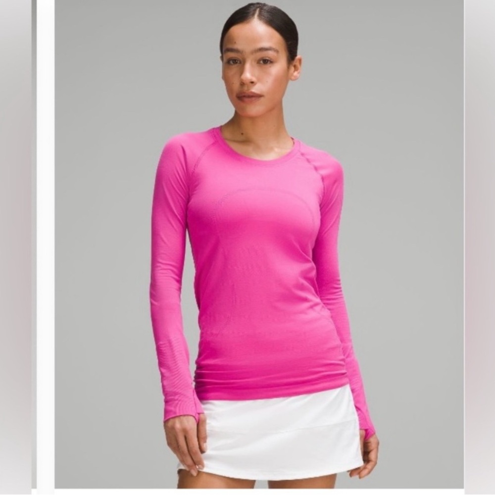 Pink lululemon long sleeve swiftly